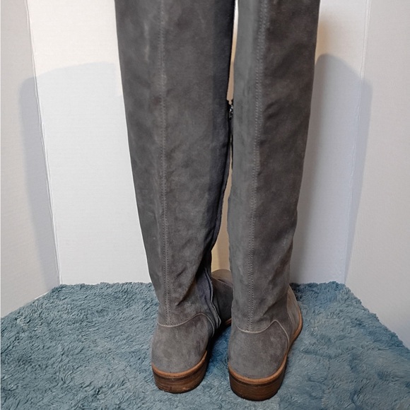 UGG Tall Gray Suede Boots Women’s Size 7 Side Zip - Picture 7 of 12